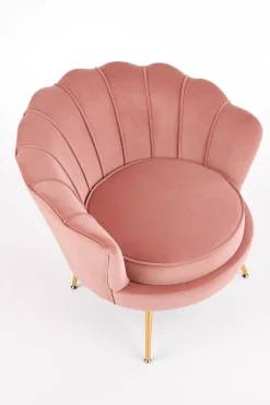 Fotel muszelka Florecja różowy