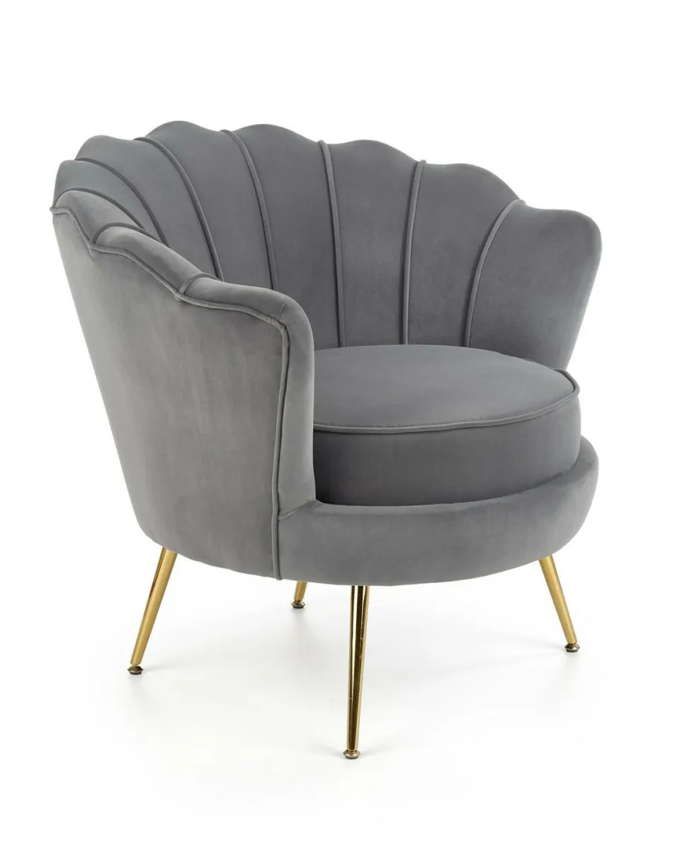 Fotel muszelka Florecja szary