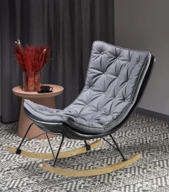 Fotel na biegunach Digro szary