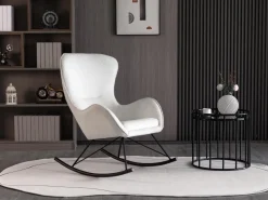 Fotel na biegunach Fabi biały