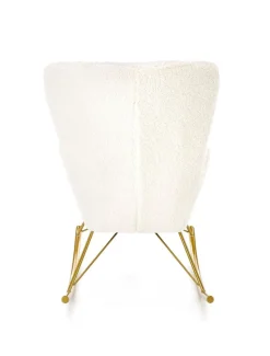 Fotel na biegunach Fadil kremowy/ złoty