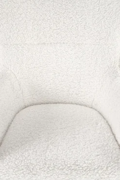 Fotel na biegunach Fadil kremowy/ złoty