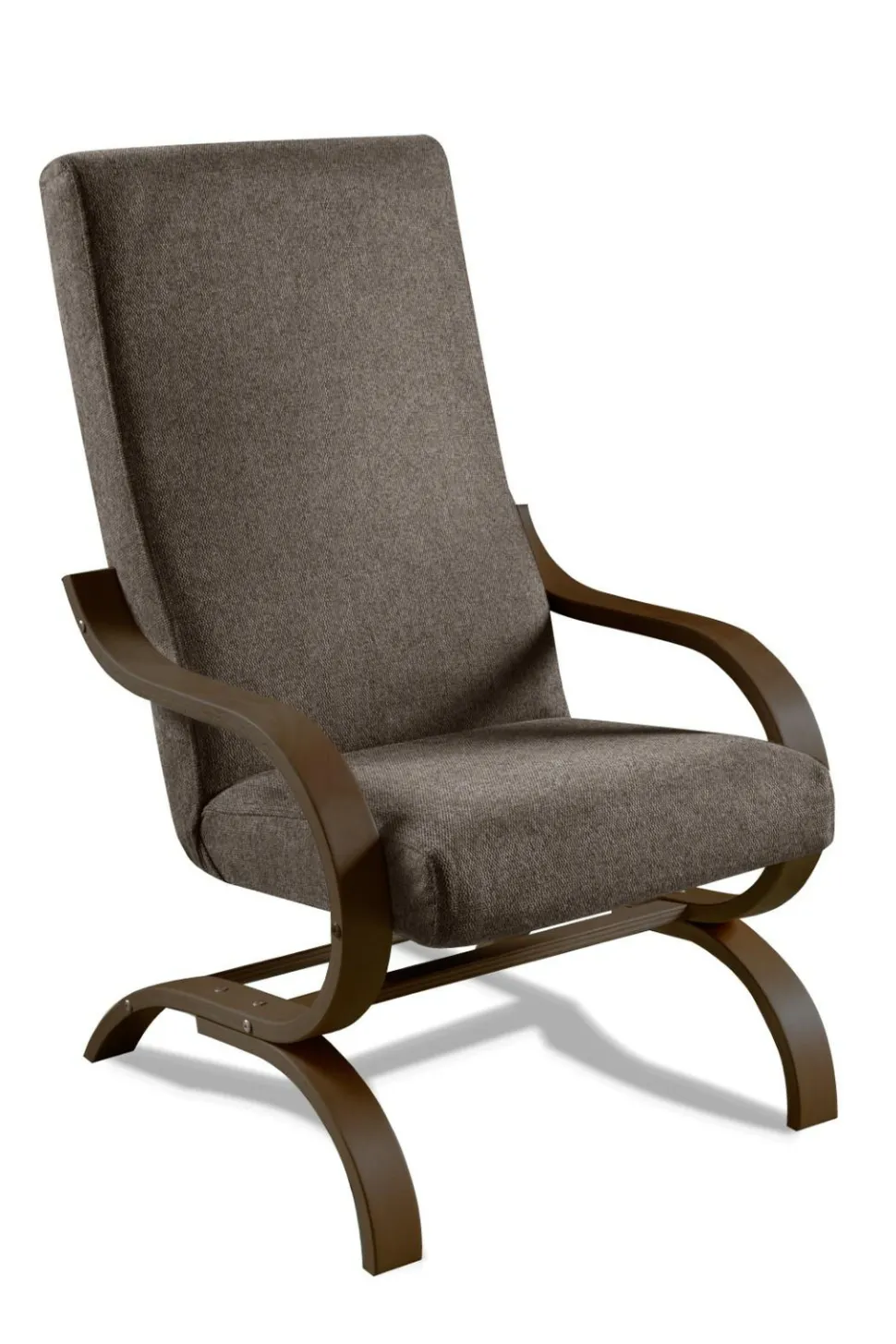 Fotel na płozach Corsica brązowy/ orzech  Matana 20