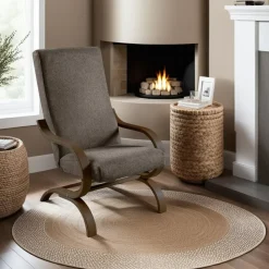 Fotel na płozach Corsica brązowy/ orzech  Matana 20