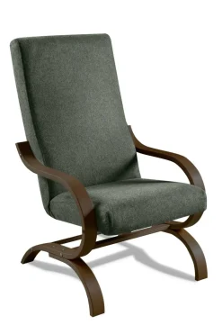 Fotel na płozach Corsica szary/ orzech    Matana 3