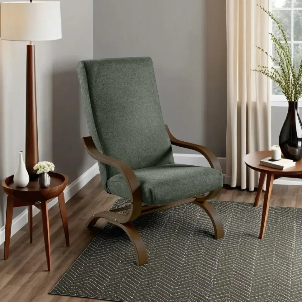 Fotel na płozach Corsica szary/ orzech    Matana 3