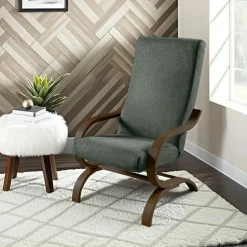 Fotel na płozach Corsica szary ciemny/    orzech Matana 5