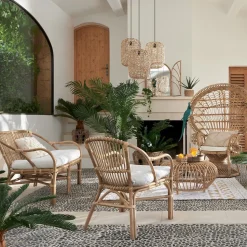 Fotel Neta rattan naturalny