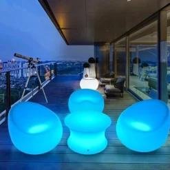 Fotel ogrodowy PARTY LED RGBW 16 kolorów  74 cm