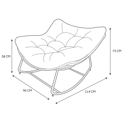 Fotel ogrodowy Tulum biały