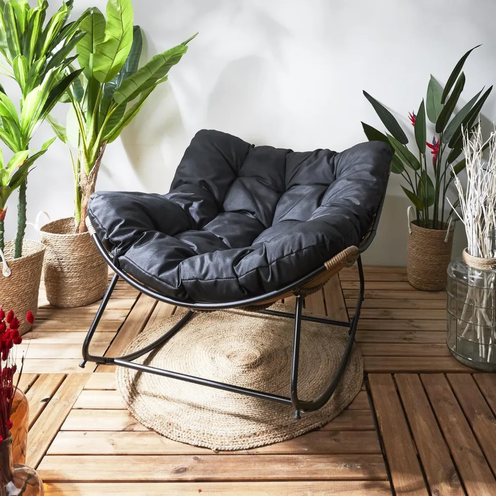 Fotel ogrodowy Tulum czarny