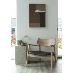 Fotel Olvera dąb naturalny/ czarny