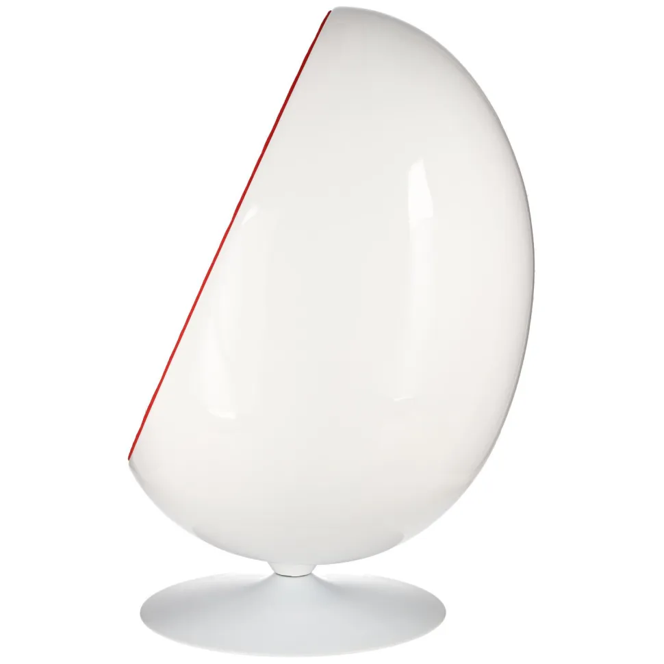 Fotel Ovalia Chair biało czerwony