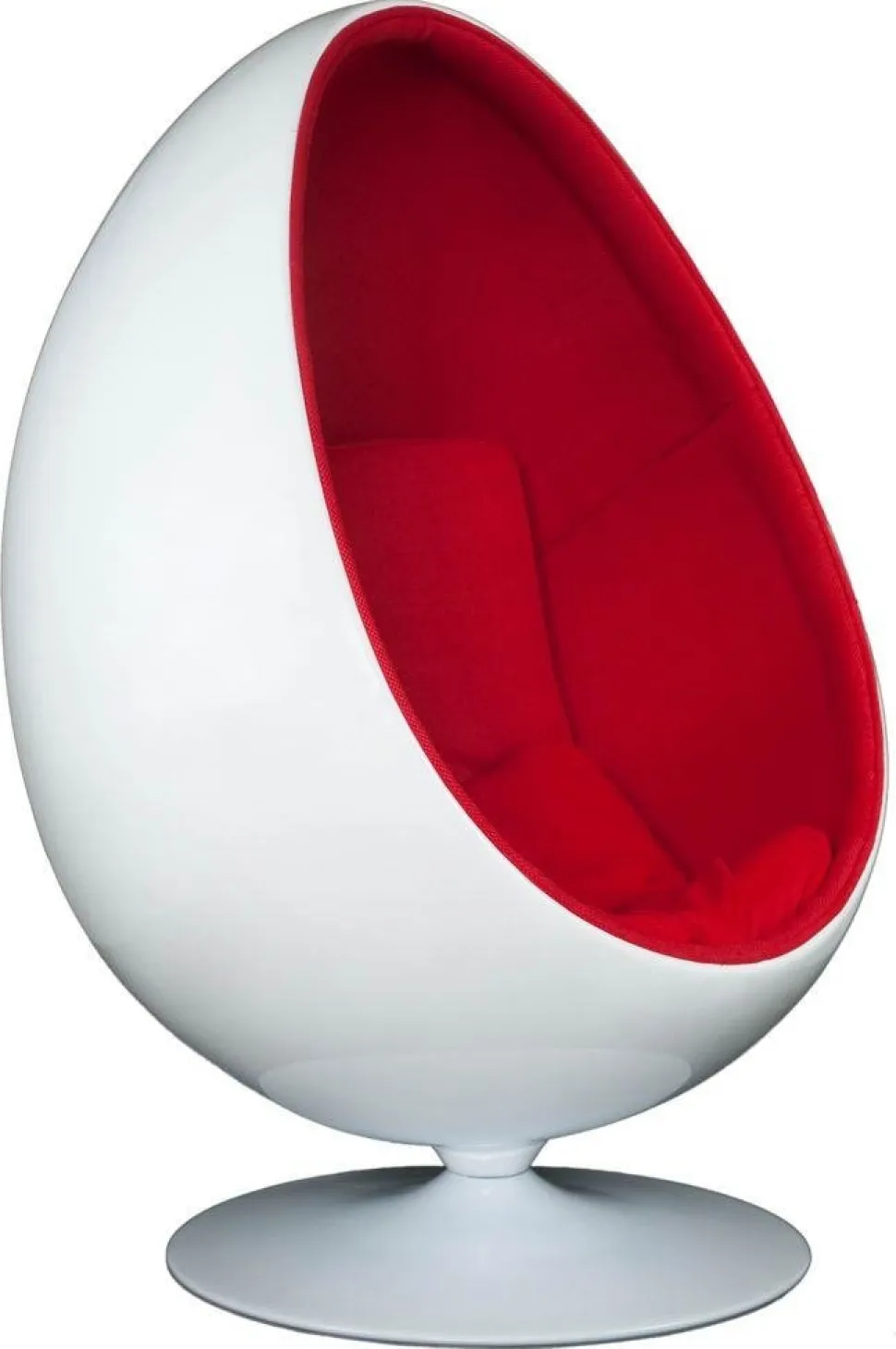 Fotel Ovalia Chair biało czerwony