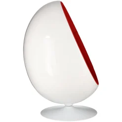 Fotel Ovalia Chair biało czerwony