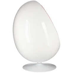 Fotel Ovalia Chair biało czerwony