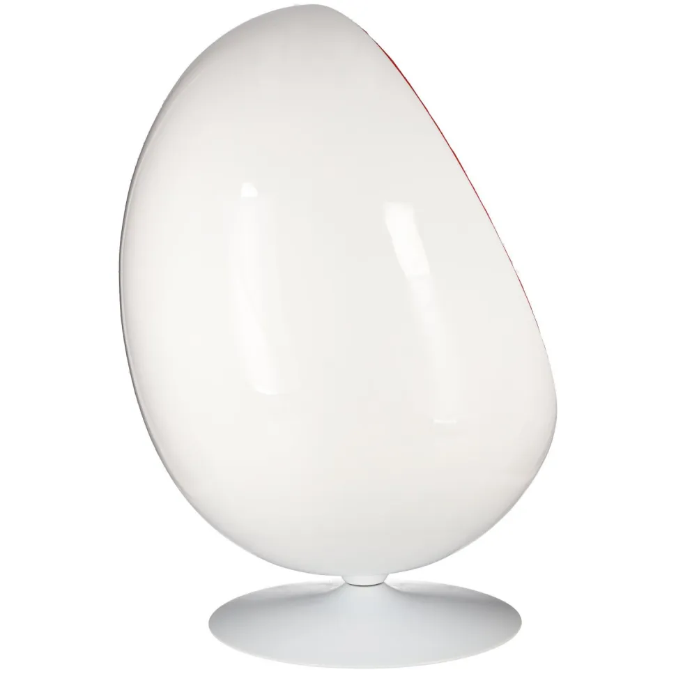 Fotel Ovalia Chair biało czerwony