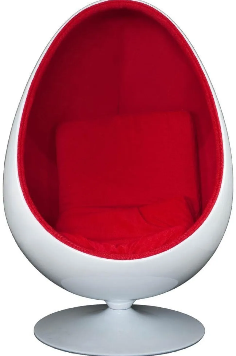 Fotel Ovalia Chair biało czerwony