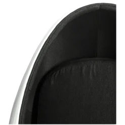 Fotel Ovalia Chair biało czarny nowoczesny
