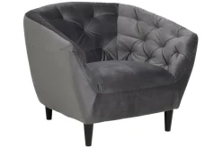 Fotel Ria VIC Dark grey pikowany