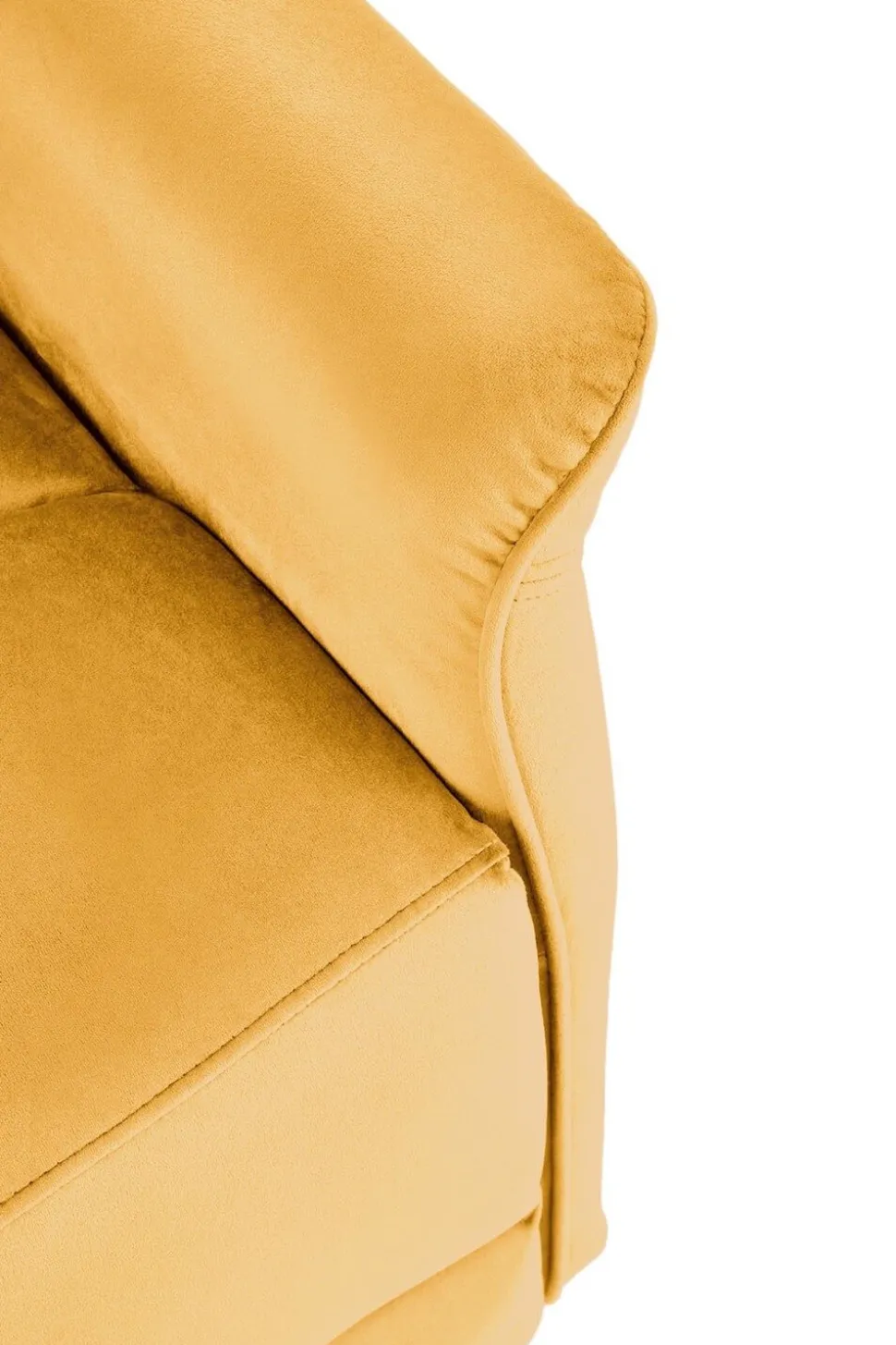 Fotel rozkładany Karlin Velvet musztardowy