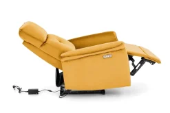 Fotel rozkładany Karlin Velvet musztardowy