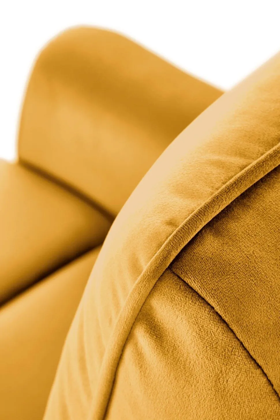 Fotel rozkładany Karlin Velvet musztardowy