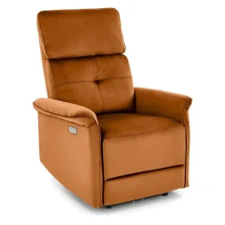 Fotel rozkładany Karlin Velvet cynamonowy