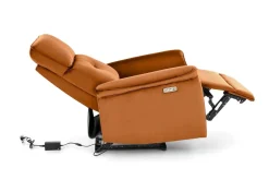 Fotel rozkładany Karlin Velvet cynamonowy