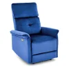 Fotel rozkładany Karlin Velvet granatowy
