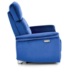 Fotel rozkładany Karlin Velvet granatowy