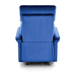 Fotel rozkładany Karlin Velvet granatowy