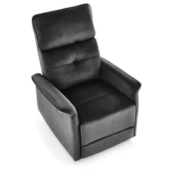 Fotel rozkładany Karlin Velvet czarny