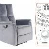 Fotel rozkładany Mars szary VIC z funkcją masażu