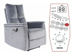 Fotel rozkładany Mars szary VIC z funkcją masażu