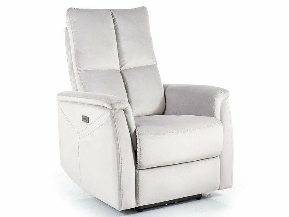 Fotel rozkładany Mars szary jasny VIC z funkcją masażu