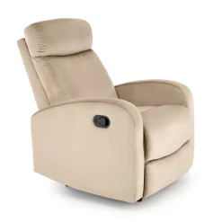 Fotel rozkładany recliner Veral welwet beżowy