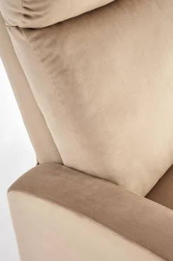 Fotel rozkładany recliner Veral welwet beżowy