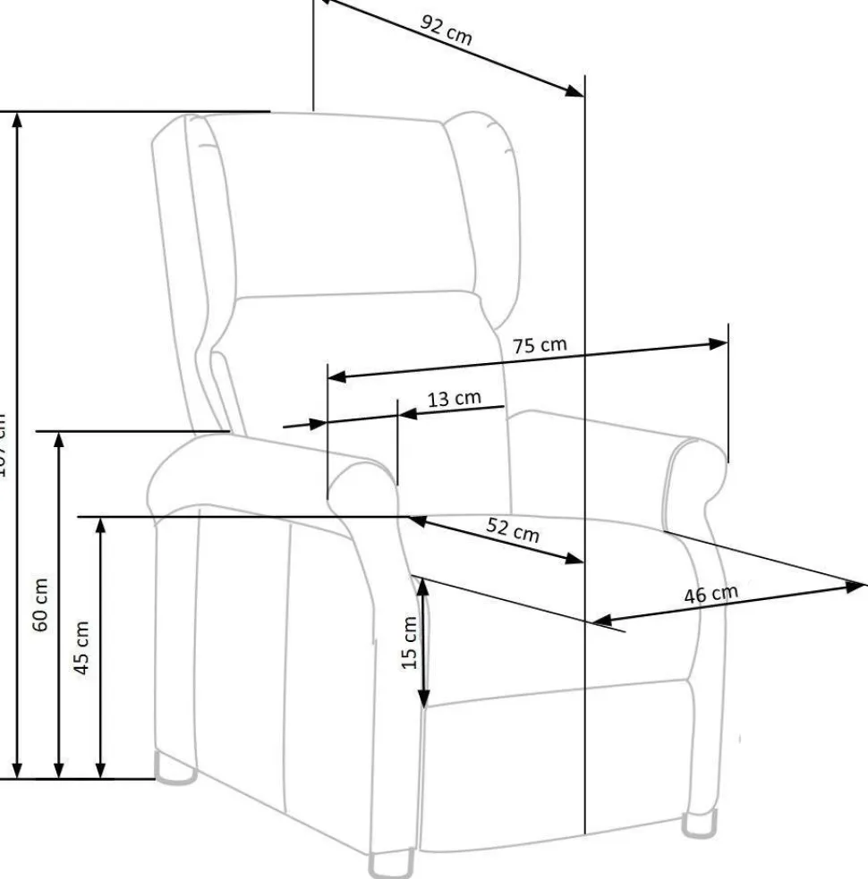 Fotel rozkładany recliner Nagu zielony ciemny