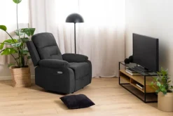 Fotel rozkładany recliner Vansbro szary ciemny