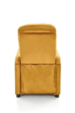 Fotel rozkładany recliner Dativo welwet żółty