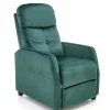 Fotel rozkładany recliner Dativo welwet zielony