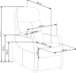 Fotel rozkładany recliner Dativo welwet zielony