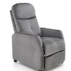 Fotel rozkładany recliner Dativo welwet szary