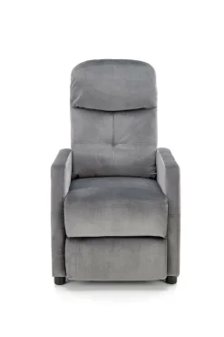 Fotel rozkładany recliner Dativo welwet szary