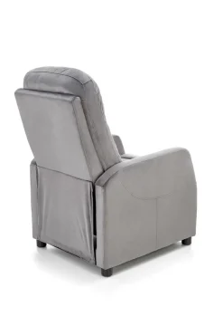 Fotel rozkładany recliner Dativo welwet szary
