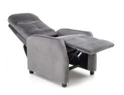 Fotel rozkładany recliner Dativo welwet szary