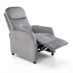 Fotel rozkładany recliner Dativo welwet szary