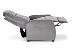 Fotel rozkładany recliner Dativo welwet szary