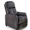 Fotel rozkładany recliner Dativo welwet czarny